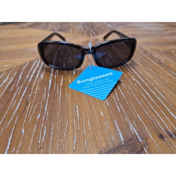 Accessories - Black Leopard Print Rectangular Sunglasses With 100% UVA/UVB Protection Lightwei